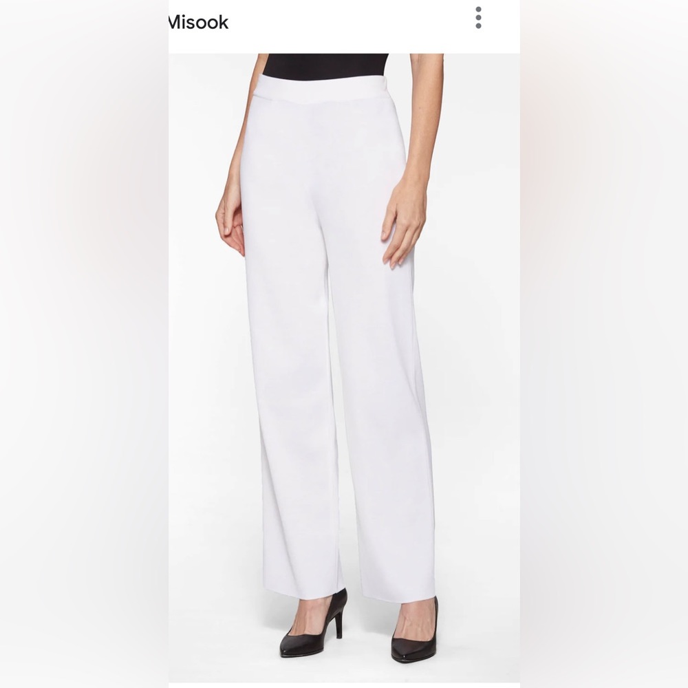 Misook knit pants white